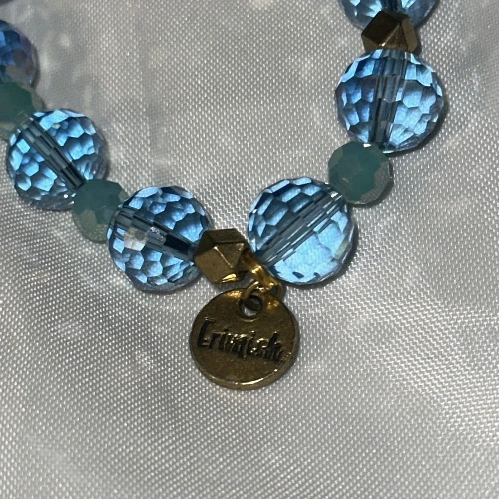 Erimish stretch bead bracelet blue green RARE Baby Size in Women’s Style